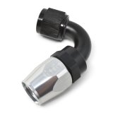 Russell Performance -6 AN Black/Silver 120 Degree Tight Radius Full Flow Swivel Hose End thumbnail 6