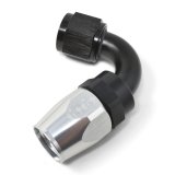 Russell Performance -8 AN Black/Silver 120 Degree Tight Radius Full Flow Swivel Hose End thumbnail 5