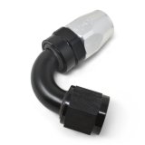 Russell Performance -8 AN Black/Silver 120 Degree Tight Radius Full Flow Swivel Hose End thumbnail 7