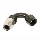 Russell Performance -10 AN Black/Silver 120 Degree Tight Radius Full Flow Swivel Hose End thumbnail 1
