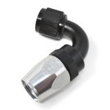 Russell Performance -10 AN Black/Silver 120 Degree Tight Radius Full Flow Swivel Hose End thumbnail 5