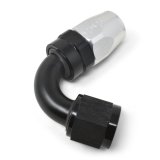Russell Performance -10 AN Black/Silver 120 Degree Tight Radius Full Flow Swivel Hose End thumbnail 7