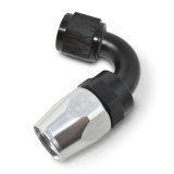 Russell Performance -12 AN Black/Silver 120 Degree Tight Radius Full Flow Swivel Hose End thumbnail 5