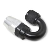 Russell Performance -6 AN Black/Silver 180 Degree Tight Radius Full Flow Swivel Hose End thumbnail 5