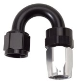 Russell Performance -8 AN Black/Silver 180 Degree Tight Radius Full Flow Swivel Hose End thumbnail 3