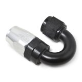 Russell Performance -8 AN Black/Silver 180 Degree Tight Radius Full Flow Swivel Hose End thumbnail 6