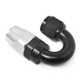 Russell Performance -12 AN Black/Silver 180 Degree Tight Radius Full Flow Swivel Hose End thumbnail 6