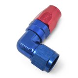 Russell Performance -6 AN Red/Blue 90 Degree Forged Aluminum Swivel Hose End thumbnail 6