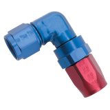 Russell Performance -8 AN Red/Blue 90 Degree Forged Aluminum Swivel Hose End thumbnail 2