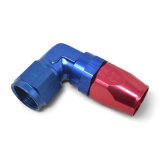 Russell Performance -12 AN Red/Blue 90 Degree Forged Aluminum Swivel Hose End thumbnail 5