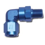 Russell Performance -6 AN 90 Degree Female to Male 1/4in Swivel NPT Fitting thumbnail 2