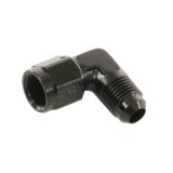 Russell Performance -6 AN 90 Degree Male AN to Female AN Fitting (Black) thumbnail 2