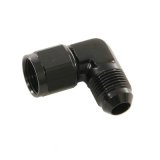Russell Performance -8 AN 90 Degree Male AN to Female AN Fitting (Black) thumbnail 2