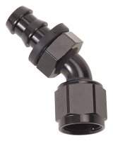 Russell Performance -4 AN Twist-Lok 45 Degree Hose End (Black) thumbnail 4