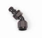 Russell Performance -6 AN Twist-Lok 45 Degree Hose End (Black) thumbnail 1