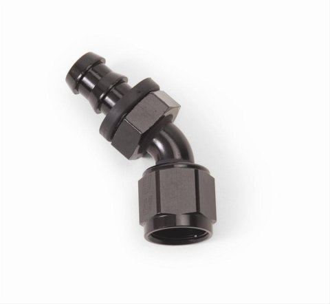 Russell Performance -6 AN Twist-Lok 45 Degree Hose End (Black)