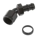 Russell Performance -8 AN Twist-Lok 45 Degree Hose End (Black) thumbnail 1