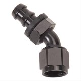 Russell Performance -10 AN Twist-Lok 45 Degree Hose End (Black) thumbnail 1