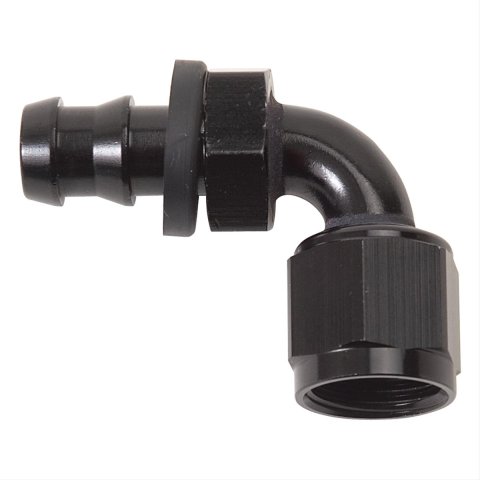 Russell Performance -8 AN Twist-Lok 90 Degree Hose End (Black) thumbnail 1