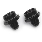 Russell Performance -6 AN Carb Adapter Fittings (2 pcs.) (Black) thumbnail 2