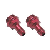 Russell Performance 7/8in -20 x -6 AN Male Flare Extended (2 pcs.) (Red/Blue) thumbnail 4