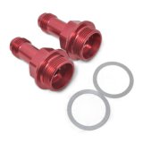 Russell Performance 7/8in -20 x -6 AN Male Flare Extended (2 pcs.) (Red/Blue) thumbnail 7