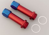 Russell Performance -8 AN Carb Inlet Fittings (2 pcs.) (Red/Blue) thumbnail 2