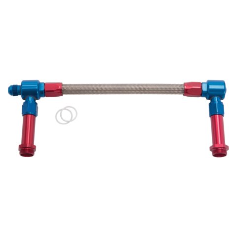 Russell Performance -8 AN to -8 AN ProFlex Holley 4500 Dual Inlet Carb Kit (Red/Blue) thumbnail 3