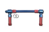 Russell Performance -8 AN to -8 AN Twist-Lok Holley 4150 Dual Inlet Carb Kit (Red/Blue) thumbnail 2