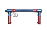 Russell Performance -8 AN to -8 AN Twist-Lok Holley 4150 Dual Inlet Carb Kit (Red/Blue) thumbnail 4