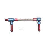 Russell Performance -8 AN to -8 AN ProFlex Demon Carb Dual Inlet Carb Kit (Red/Blue) thumbnail 1