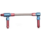 Russell Performance -8 AN to -8 AN ProFlex Demon Carb Dual Inlet Carb Kit (Red/Blue) thumbnail 3