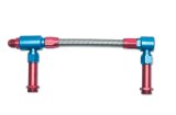 Russell Performance -8 AN to -8 AN ProFlex Holley 4500 Dual Inlet Carb Kit (Red/Blue) thumbnail 1
