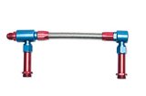 Russell Performance -8 AN to -8 AN ProFlex Holley 4500 Dual Inlet Carb Kit (Red/Blue) thumbnail 2