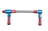 Russell Performance -8 AN to -8 AN ProFlex Holley 4500 Dual Inlet Carb Kit (Red/Blue) thumbnail 3