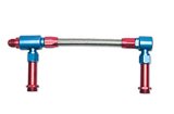 Russell Performance -8 AN to -8 AN ProFlex Holley 4500 Dual Inlet Carb Kit (Red/Blue) thumbnail 8