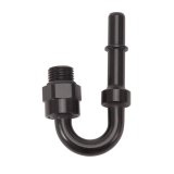 Russell Performance Adapter Fitting 3/8in SAE Quick Disc Male to #6 SAE Port Male Swivel 180Deg Blk thumbnail 3