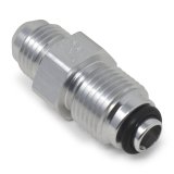 Russell Performance -6 AN (male to 1/2in-20 O-ring seal) Power Steering Adapter. Clear anodized thumbnail 6