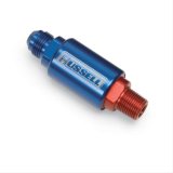 Russell Performance Red/Blue Anodized (3in Length 1-1/4in dia. -6 x 3/8in male NPT inlet/outlet) thumbnail 1