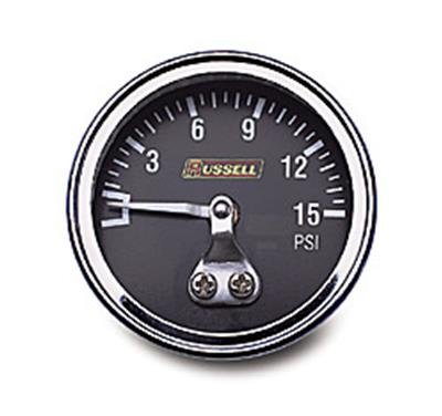 Russell Performance 15 psi fuel pressure gauge (Liquid-filled) thumbnail 2