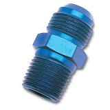 Russell Performance -6 AN to 3/8in NPT Straight Flare to Pipe (Blue) thumbnail 2