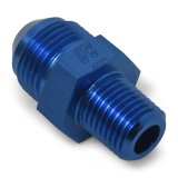 Russell Performance -6 AN to 3/8in NPT Straight Flare to Pipe (Blue) (25 pcs.) thumbnail 6