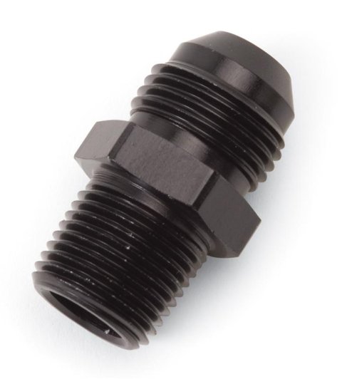 Russell Performance -8 AN to 3/8in NPT Straight Flare to Pipe (Black) thumbnail 2
