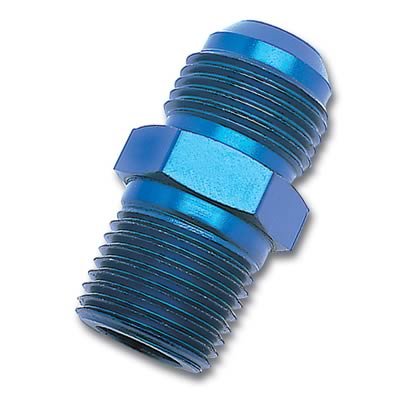 Russell Performance -8 AN to 1/2in NPT Straight Flare to Pipe (Blue) thumbnail 2