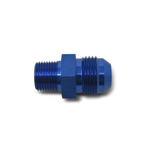 Russell Performance -8 AN to 1/2in NPT Straight Flare to Pipe (Blue) thumbnail 8