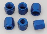 Russell Performance -4 AN Tube Nuts 1/4in dia. (Blue) (6 pcs.) thumbnail 1