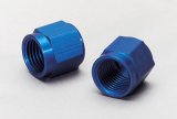 Russell Performance -6 AN Tube Nuts 3/8in dia. (Blue) (2 pcs.) thumbnail 1