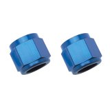 Russell Performance -6 AN Tube Nuts 3/8in dia. (Blue) (2 pcs.) thumbnail 2