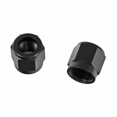 Russell Performance -6 AN Tube Nuts 3/8in dia. (Black) (2 pcs.) thumbnail 1