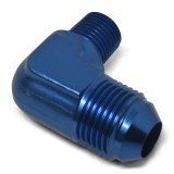 Russell Performance -3 AN to 1/8in NPT 90 Degree Flare to Pipe Adapter (Blue) thumbnail 7